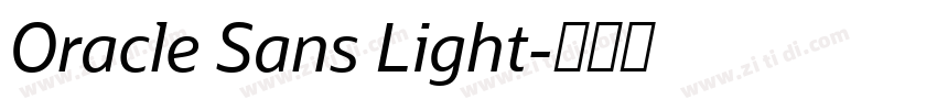 Oracle Sans Light字体转换